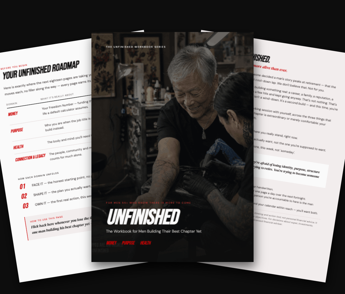 UNFINISHED: The Men's Workbook — Money, Purpose & Health After 55